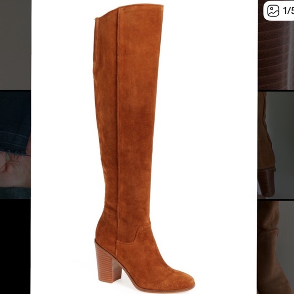 Franco Sarto Faye Suede Over the Knee Boots - Picture 1 of 4